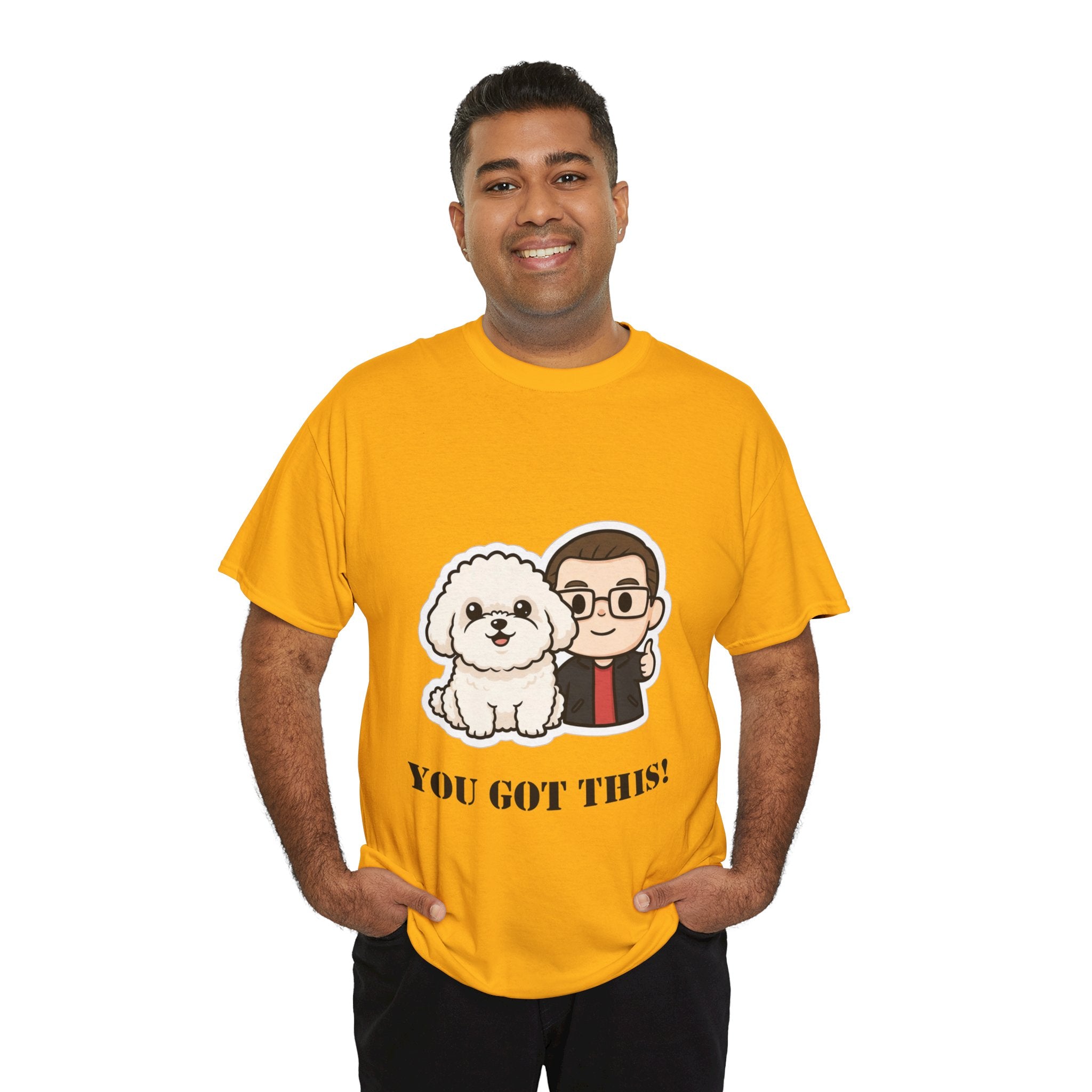 You Got This! Cute Dog & Person Motivational T‑Shirt