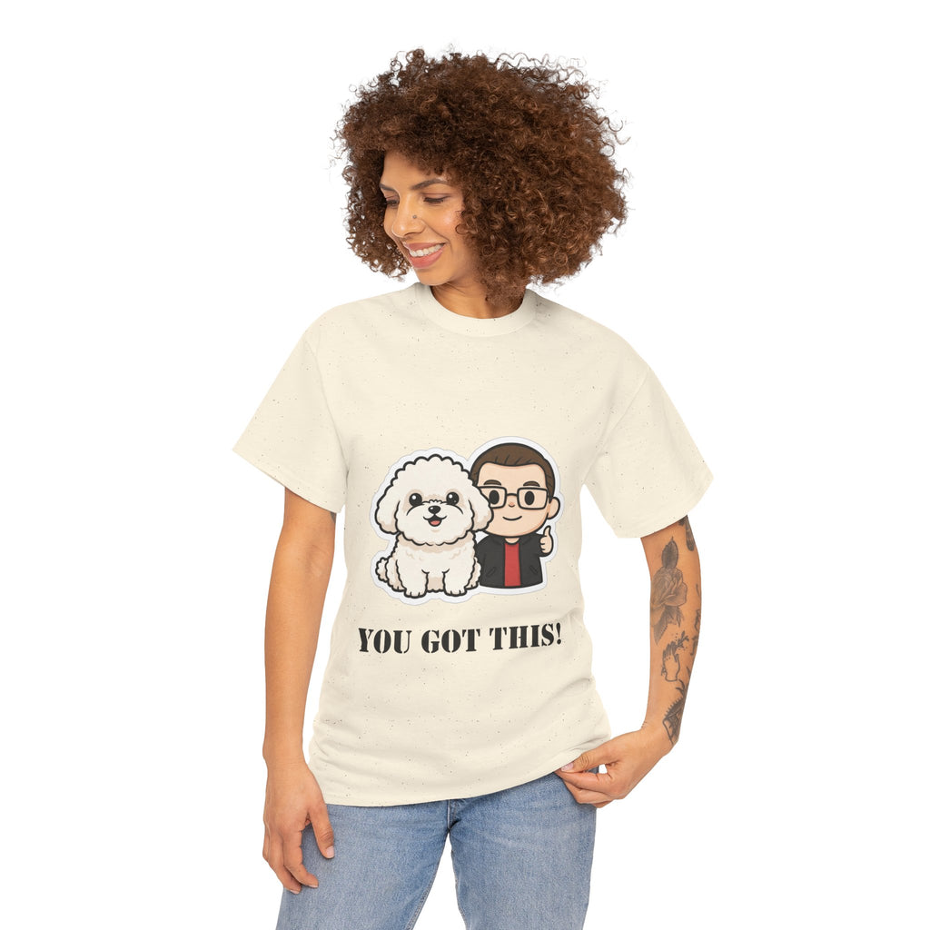 You Got This! Cute Dog & Person Motivational T‑Shirt