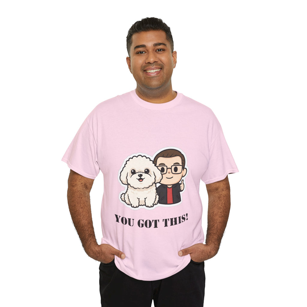 You Got This! Cute Dog & Person Motivational T‑Shirt
