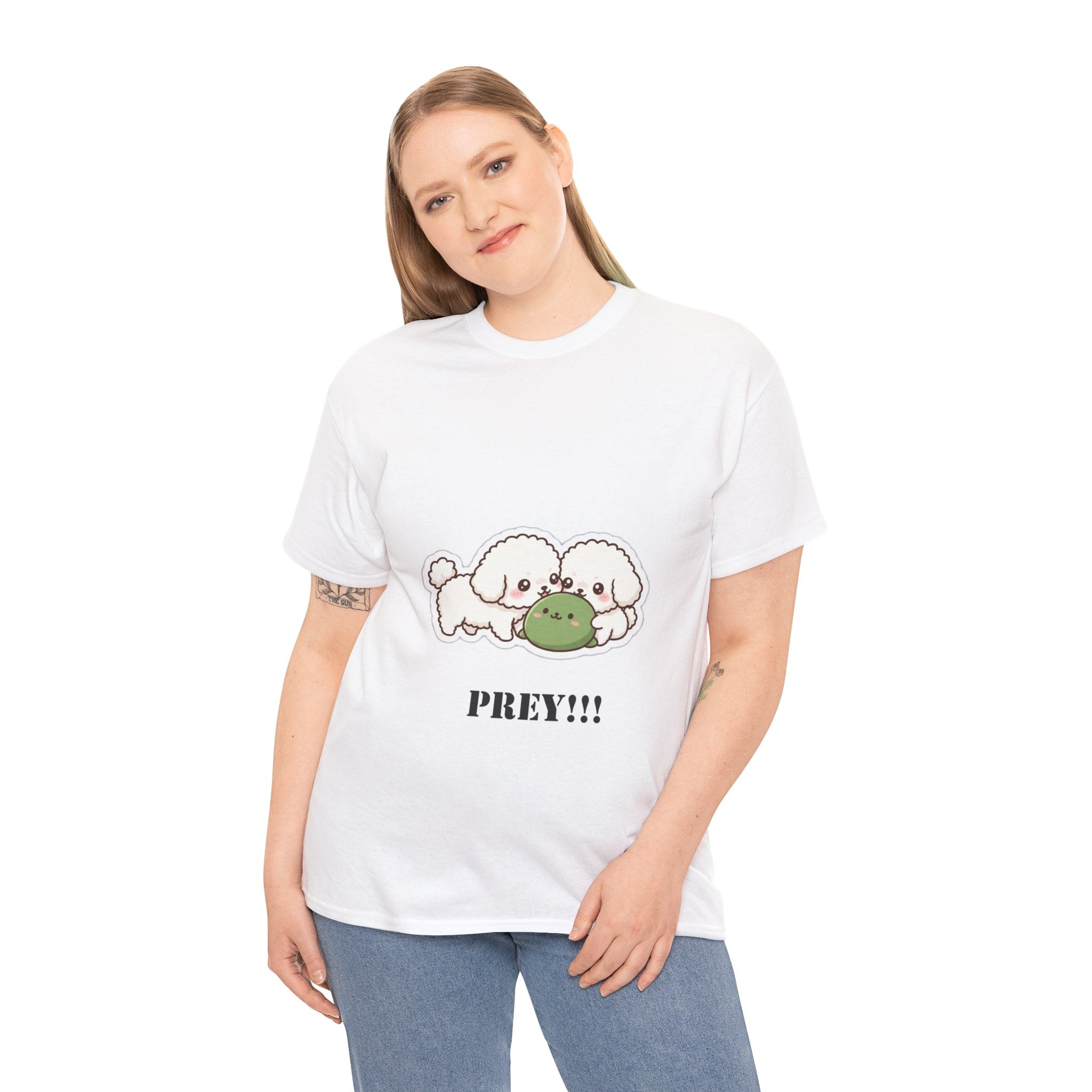 Cute Dogs Playing With Frog "PREY!!!" Tee