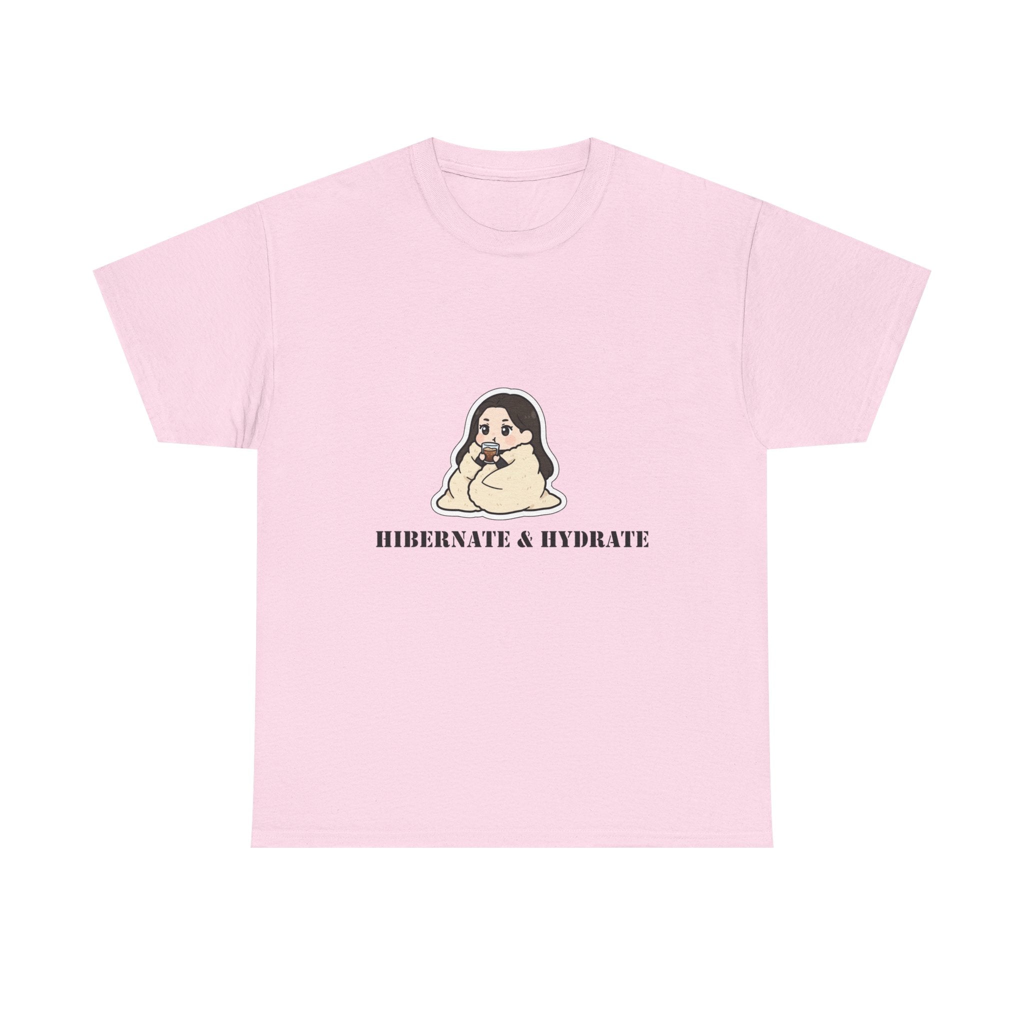 Hibernate & Hydrate Tee — Cozy Sloth Graphic T-Shirt
