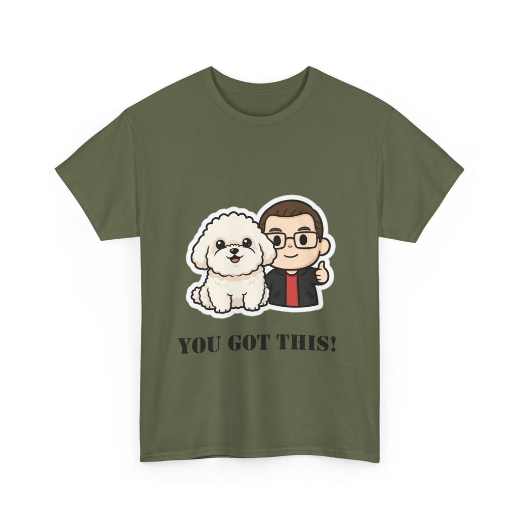 You Got This! Cute Dog & Person Motivational T‑Shirt