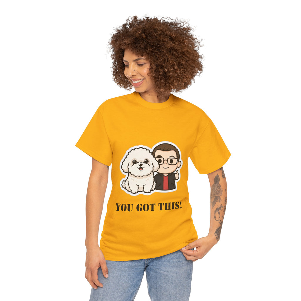 You Got This! Cute Dog & Person Motivational T‑Shirt