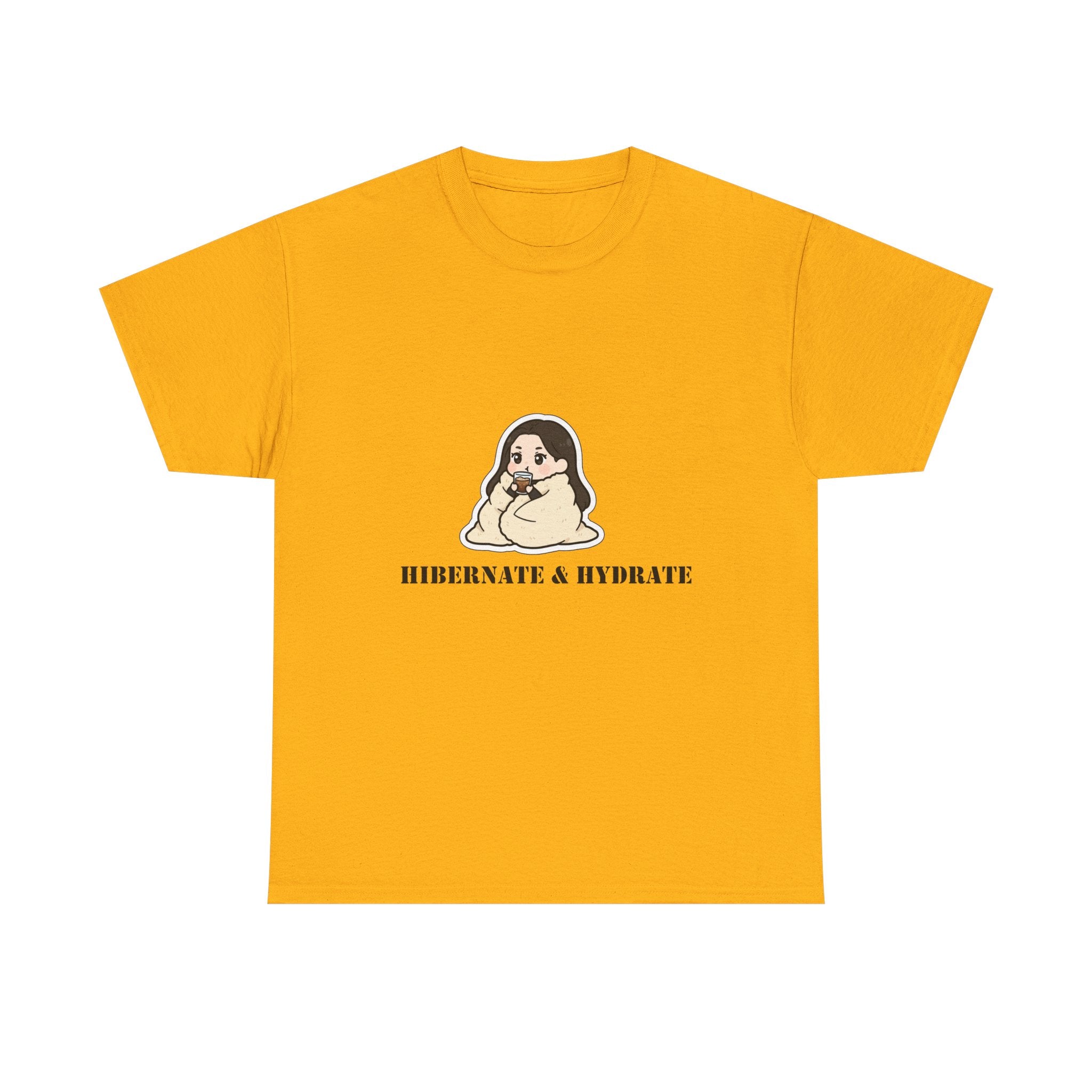 Hibernate & Hydrate Tee — Cozy Sloth Graphic T-Shirt