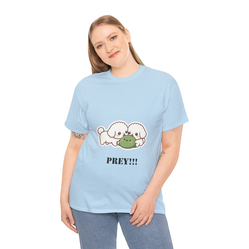 Cute Dogs Playing With Frog "PREY!!!" Tee