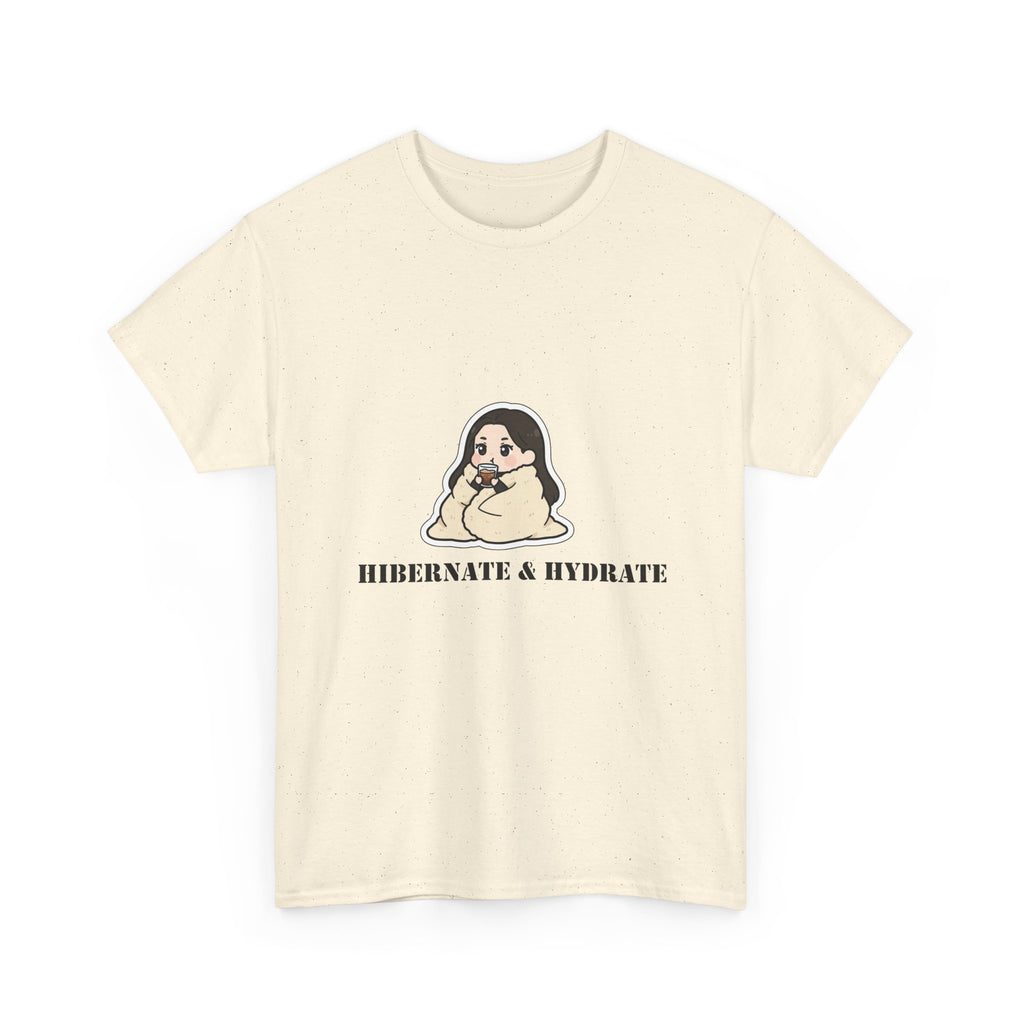 Hibernate & Hydrate Tee — Cozy Sloth Graphic T-Shirt