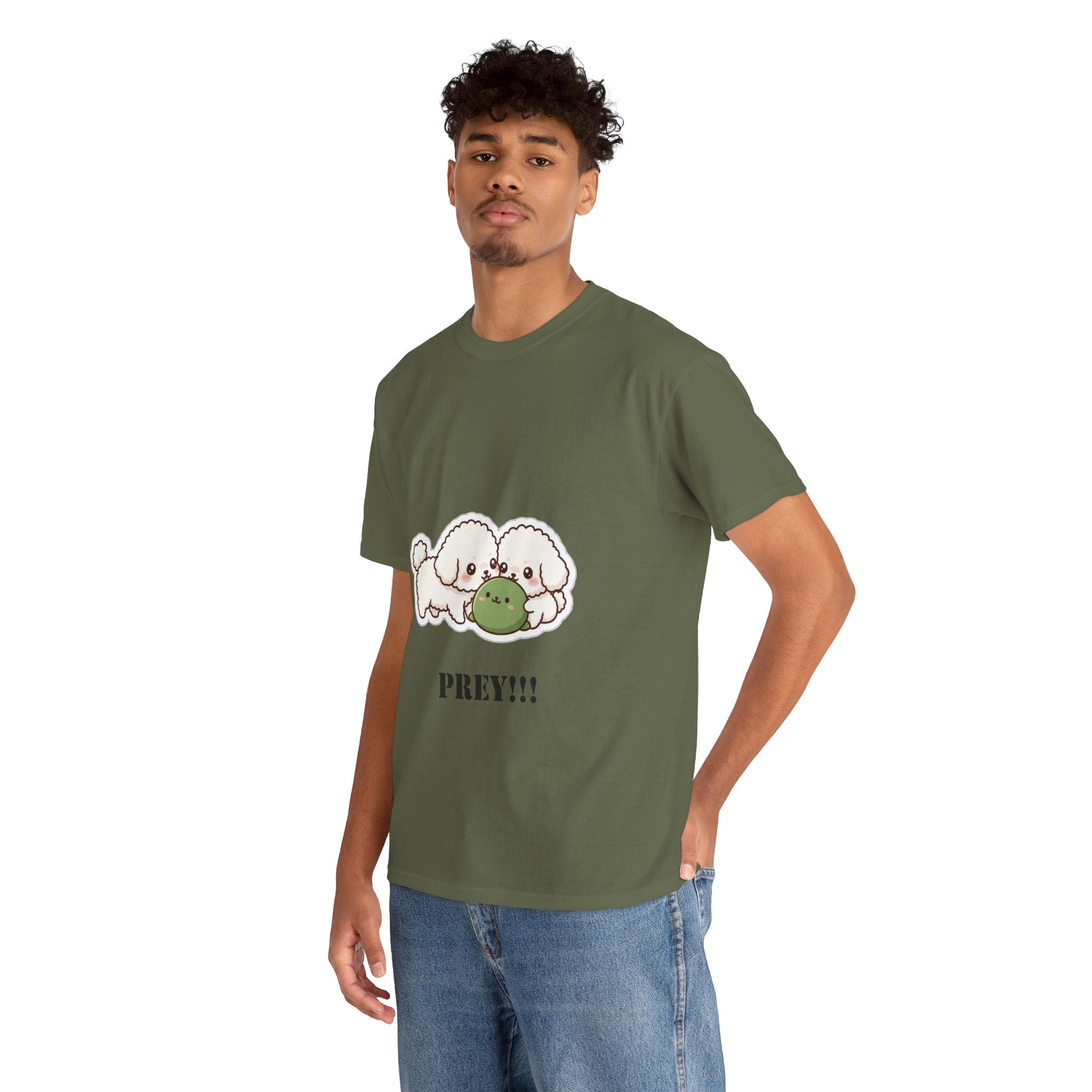 Cute Dogs Playing With Frog "PREY!!!" Tee