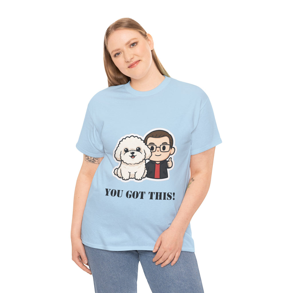You Got This! Cute Dog & Person Motivational T‑Shirt