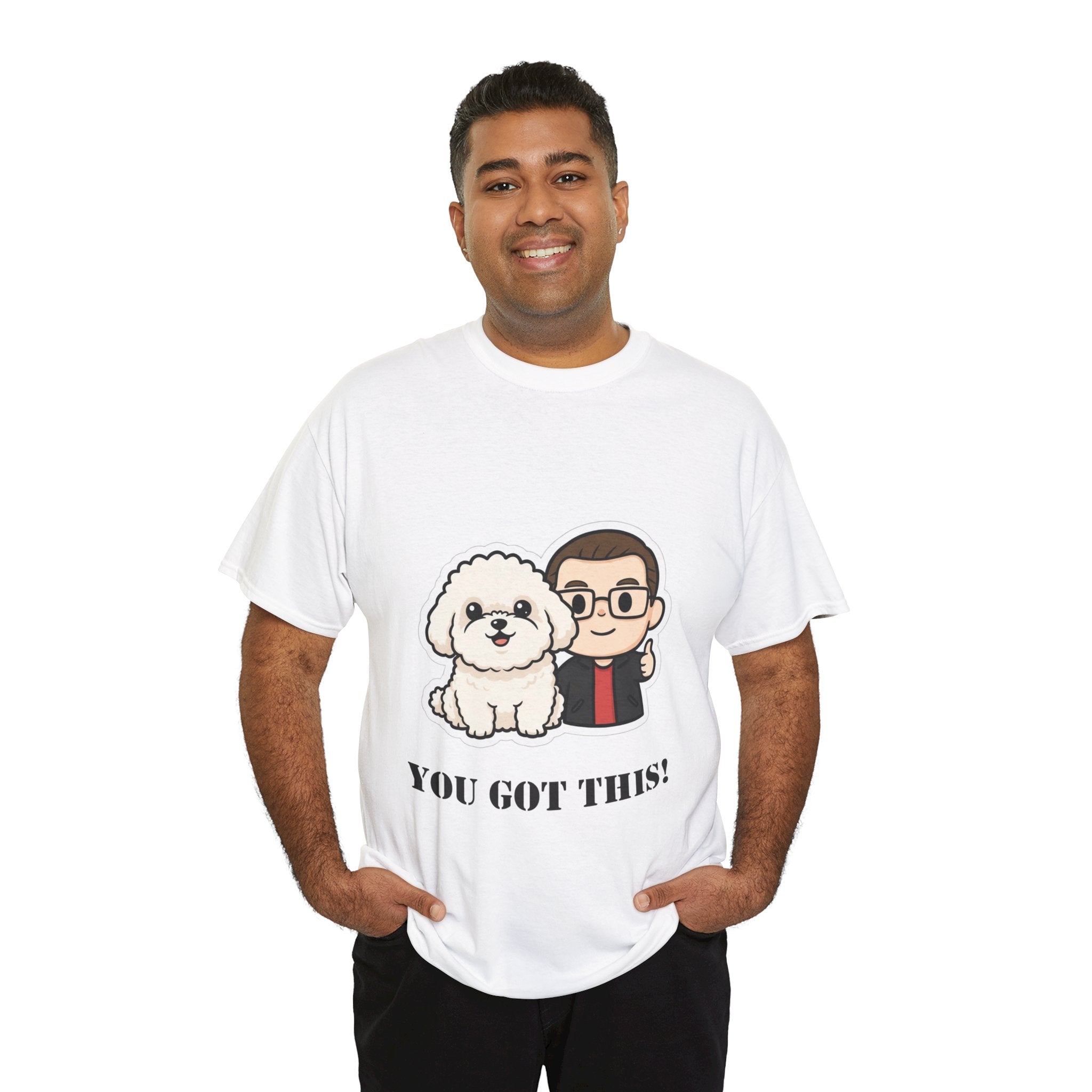 You Got This! Cute Dog & Person Motivational T‑Shirt