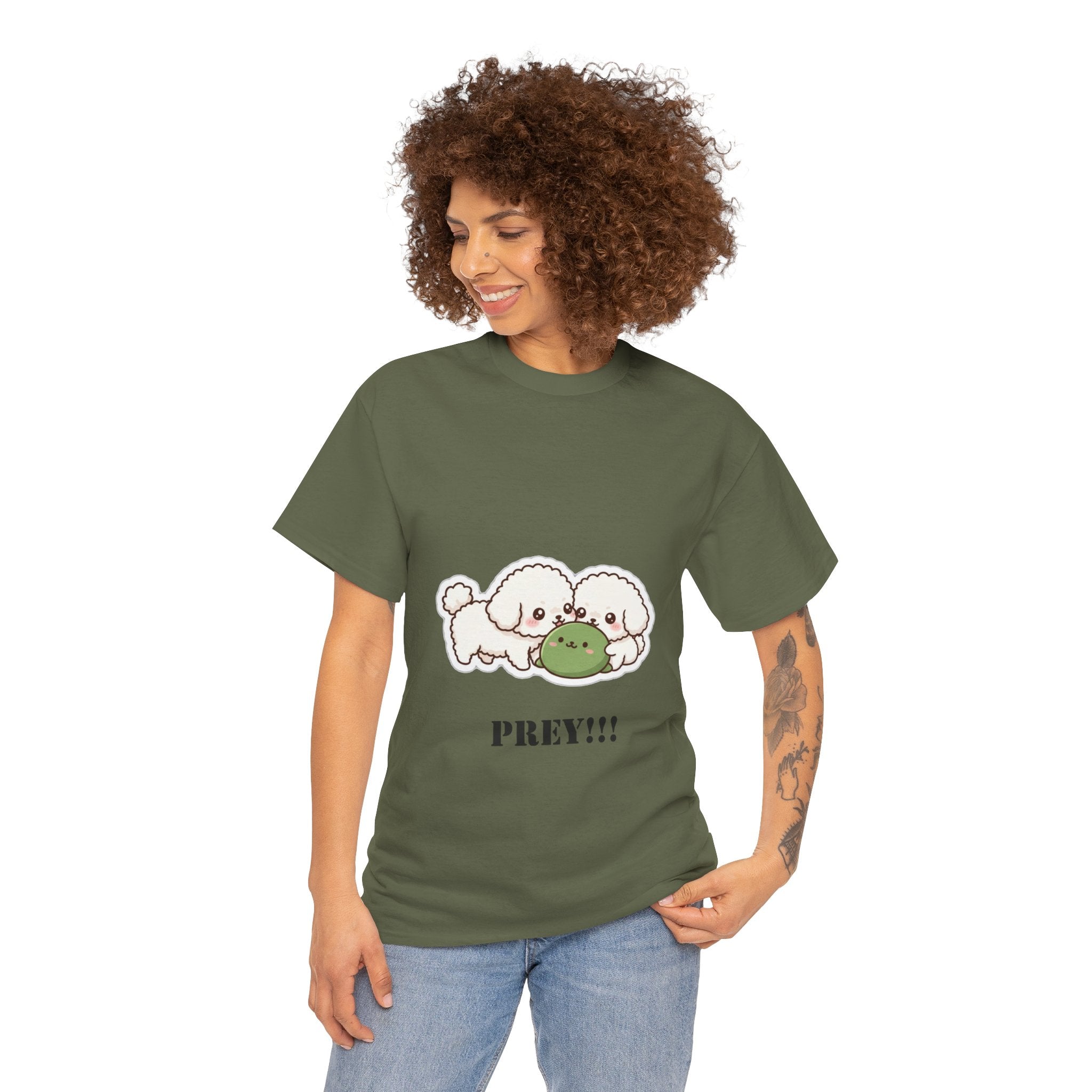 Cute Dogs Playing With Frog "PREY!!!" Tee
