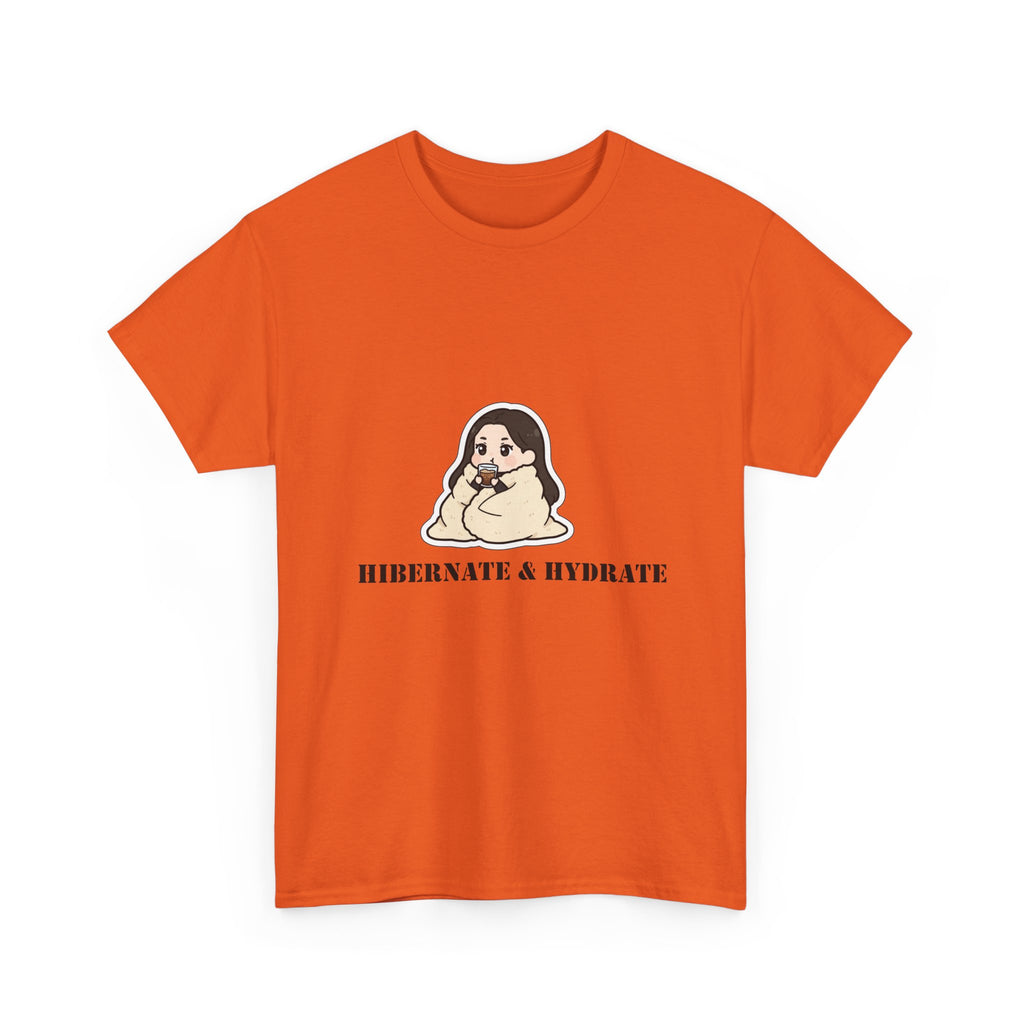 Hibernate & Hydrate Tee — Cozy Sloth Graphic T-Shirt