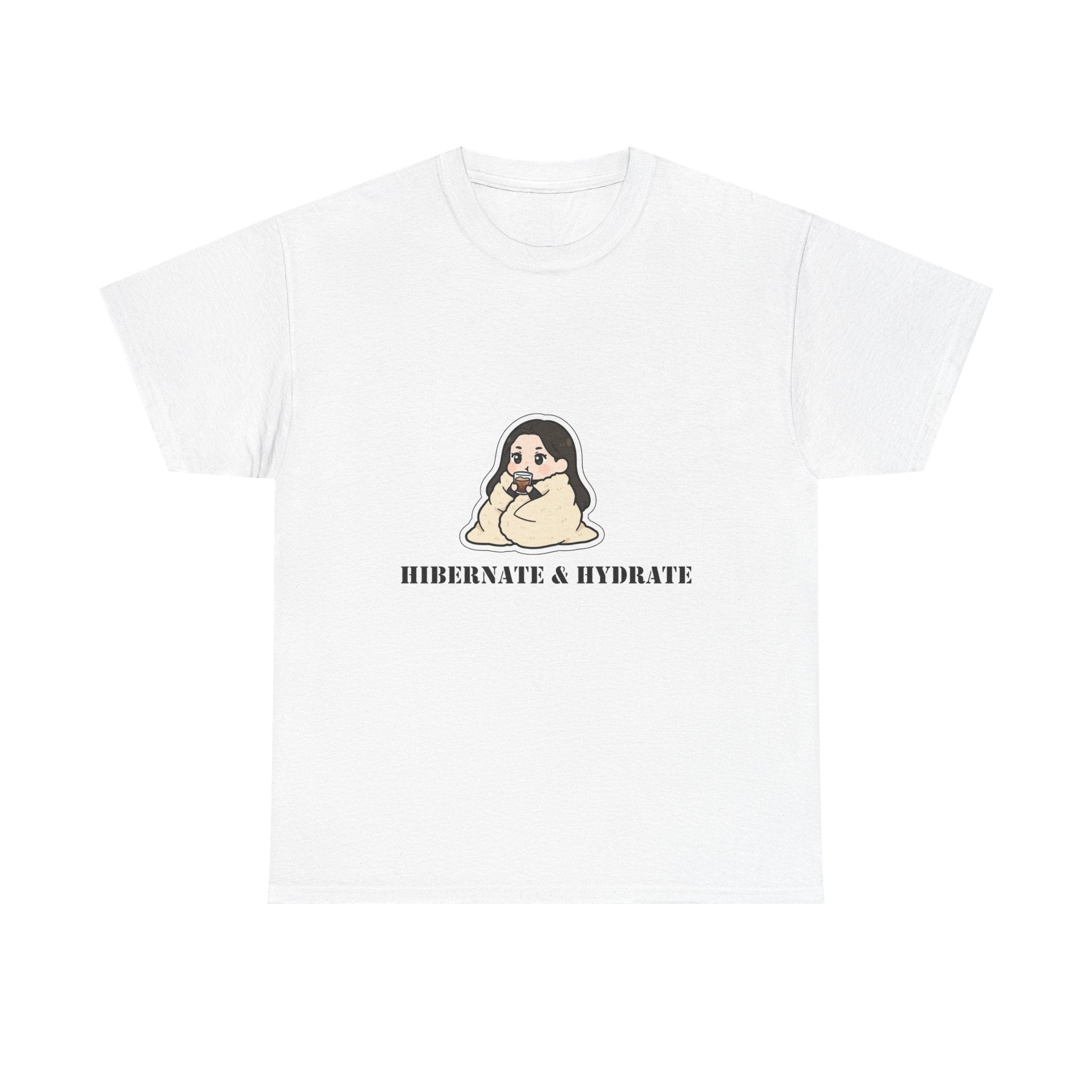 Hibernate & Hydrate Tee — Cozy Sloth Graphic T-Shirt