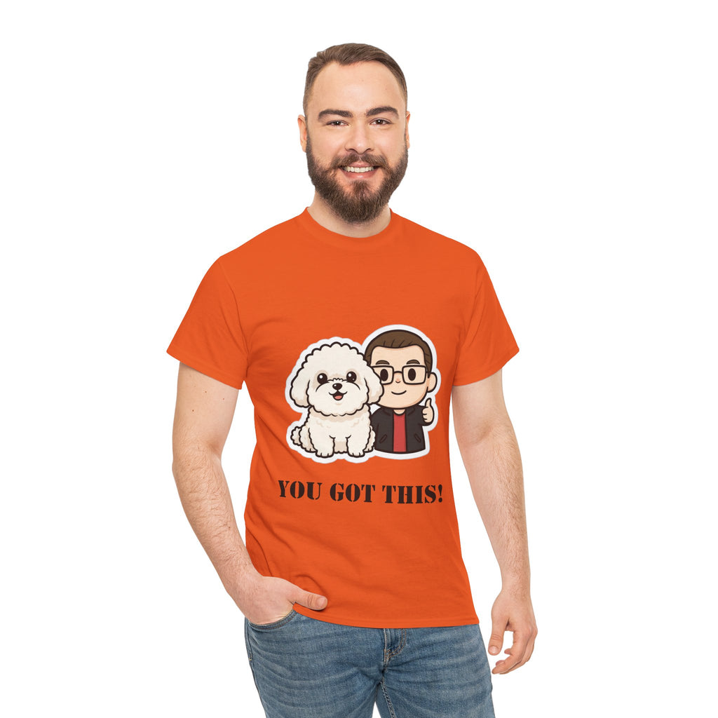 You Got This! Cute Dog & Person Motivational T‑Shirt