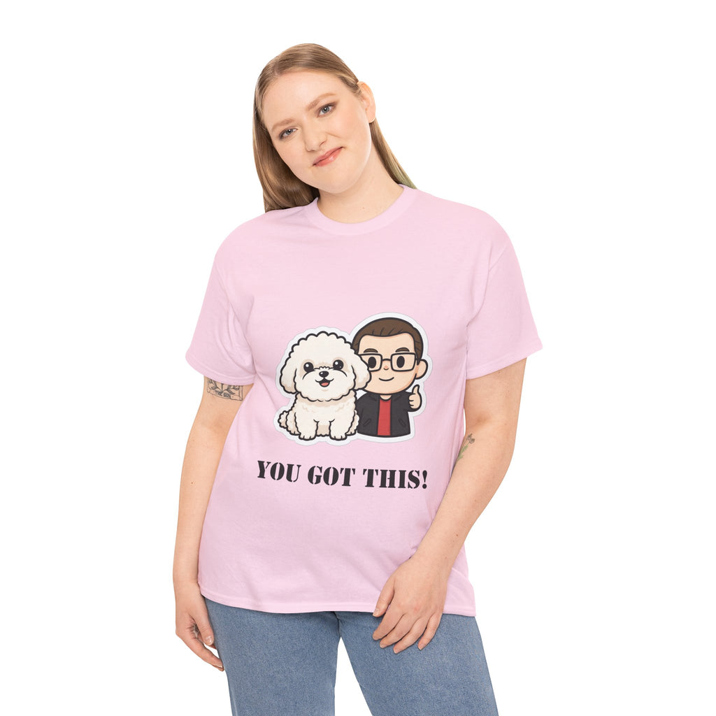 You Got This! Cute Dog & Person Motivational T‑Shirt
