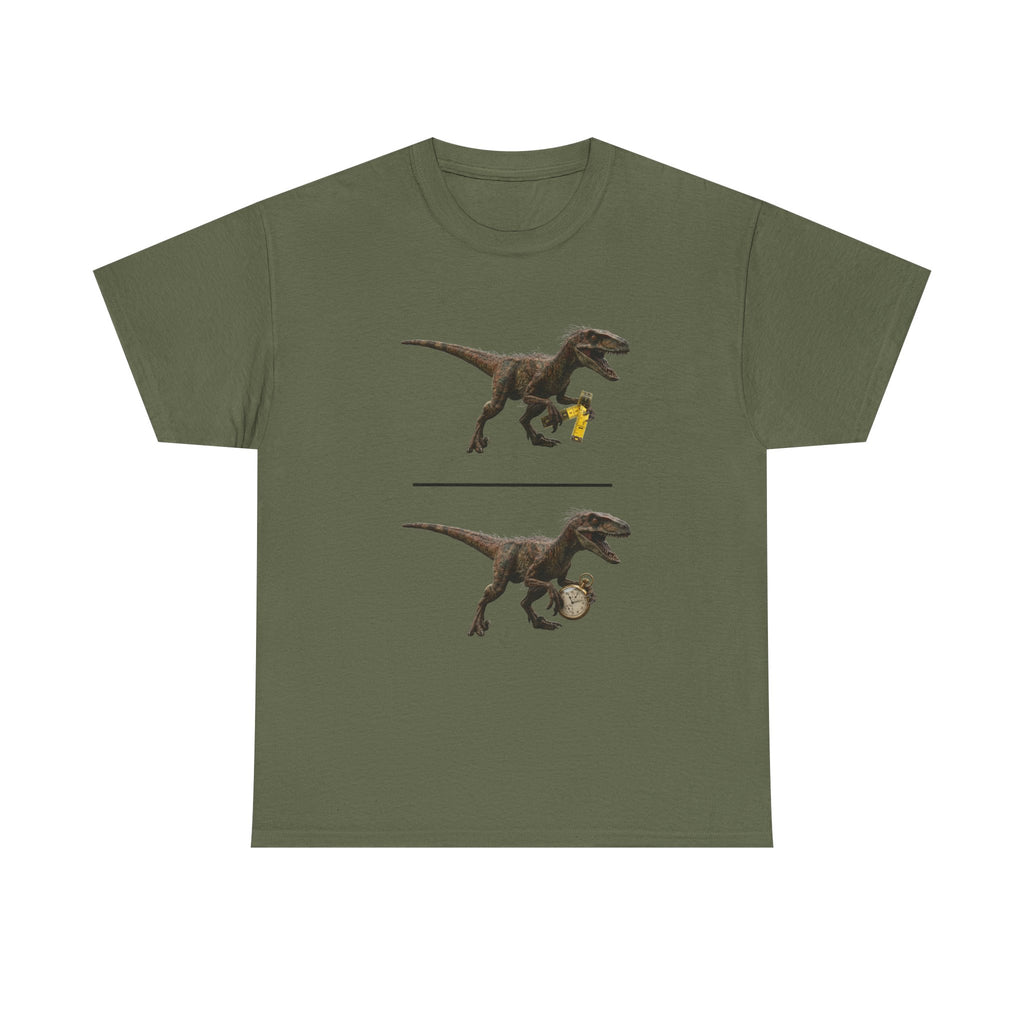 Distanceraptor over Timeraptor equals Velociraptor T-Shirt | Dinosaur Illustration Tee