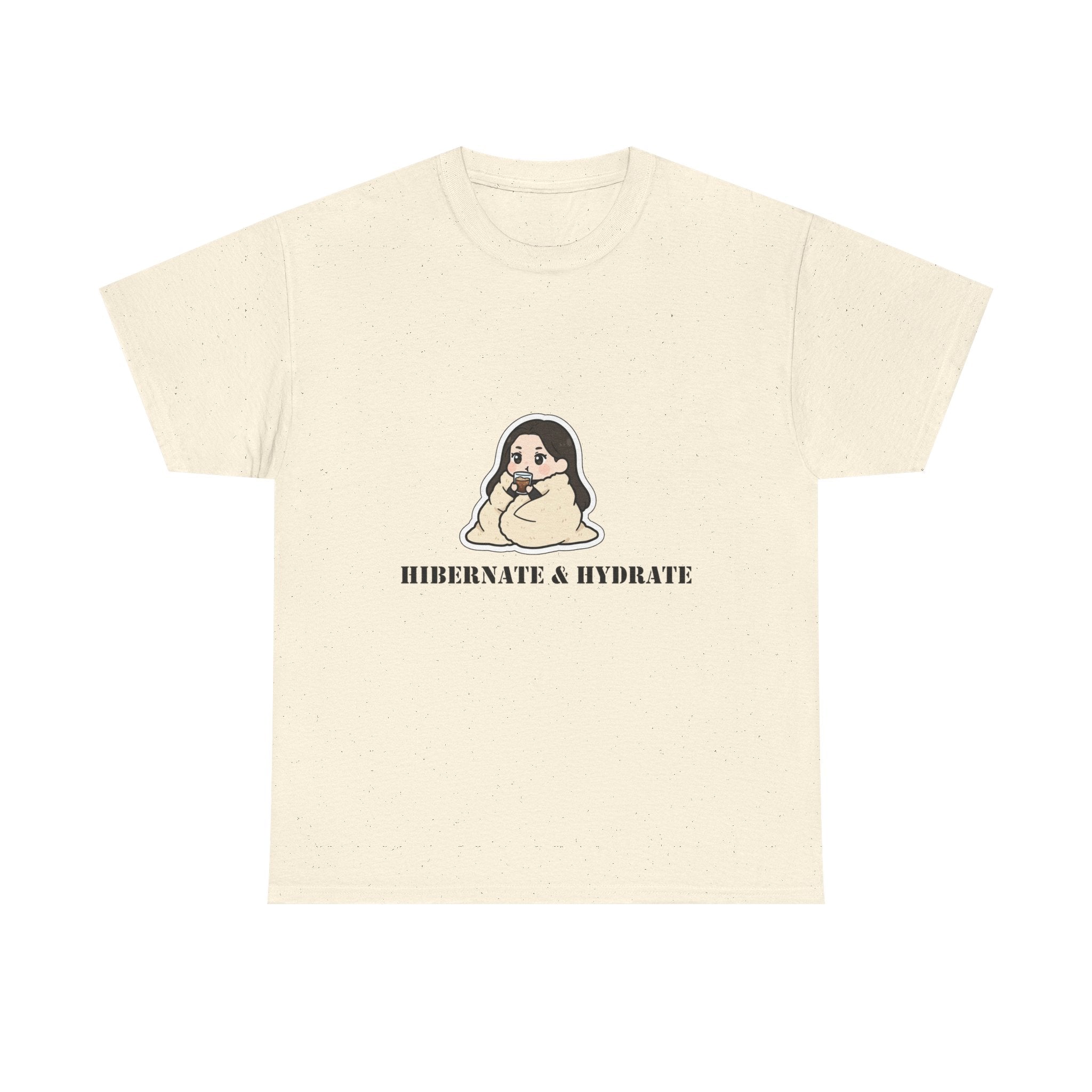 Hibernate & Hydrate Tee — Cozy Sloth Graphic T-Shirt