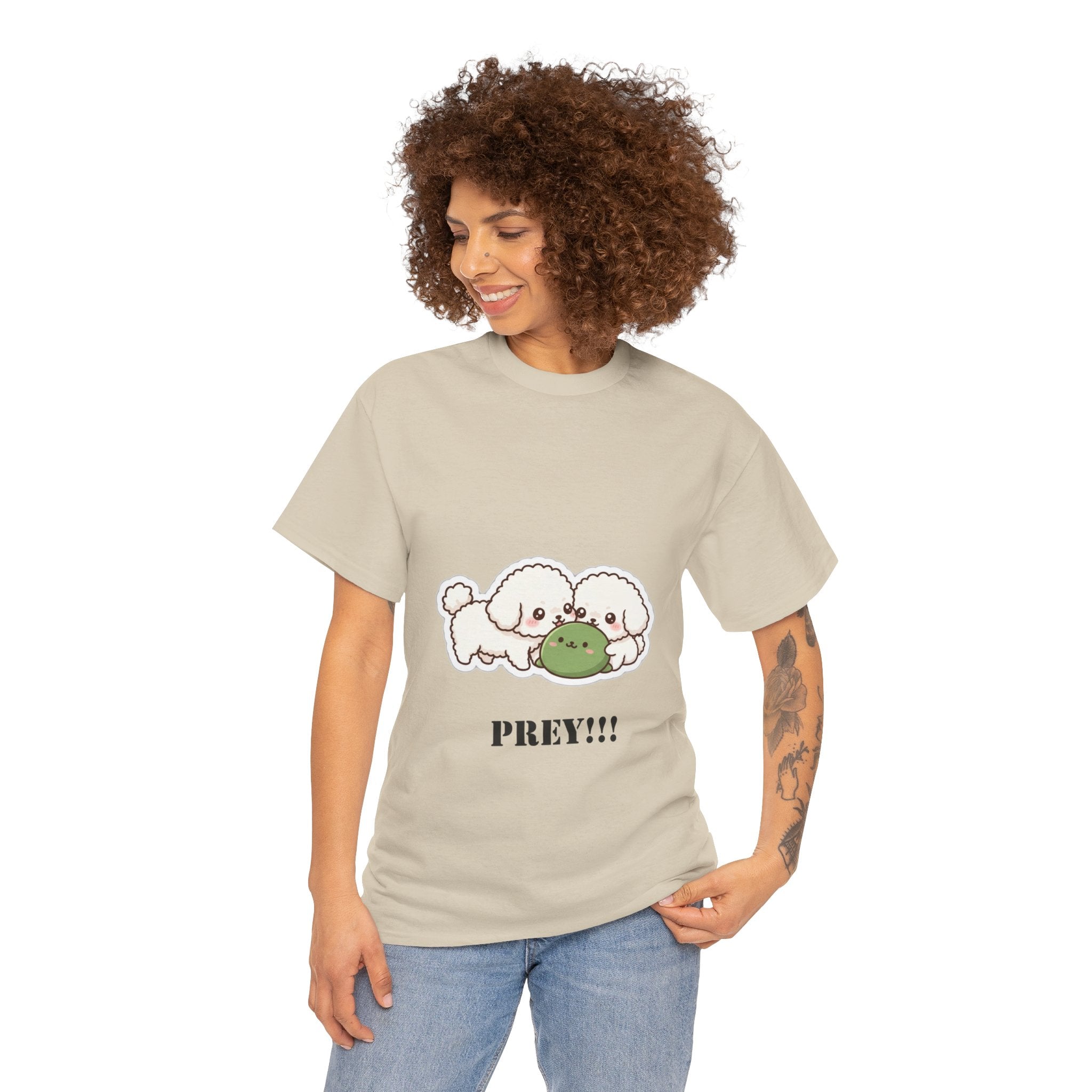 Cute Dogs Playing With Frog "PREY!!!" Tee