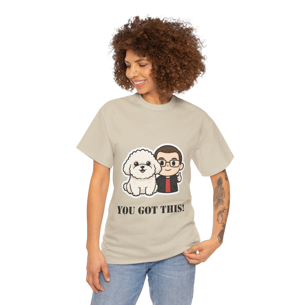 You Got This! Cute Dog & Person Motivational T‑Shirt