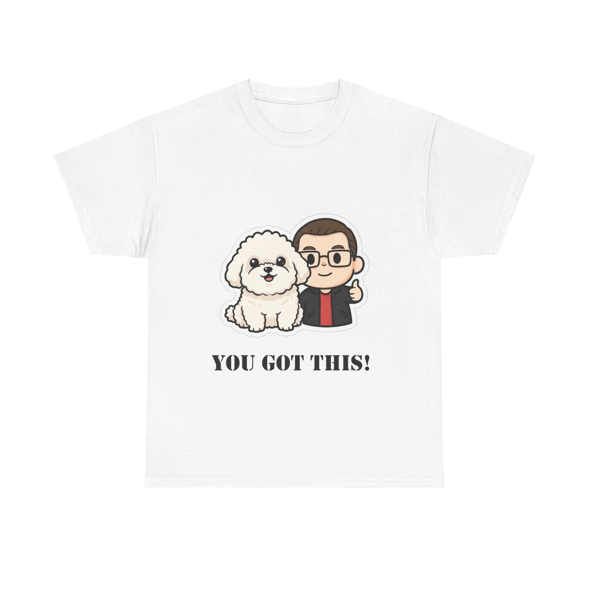You Got This! Cute Dog & Person Motivational T‑Shirt