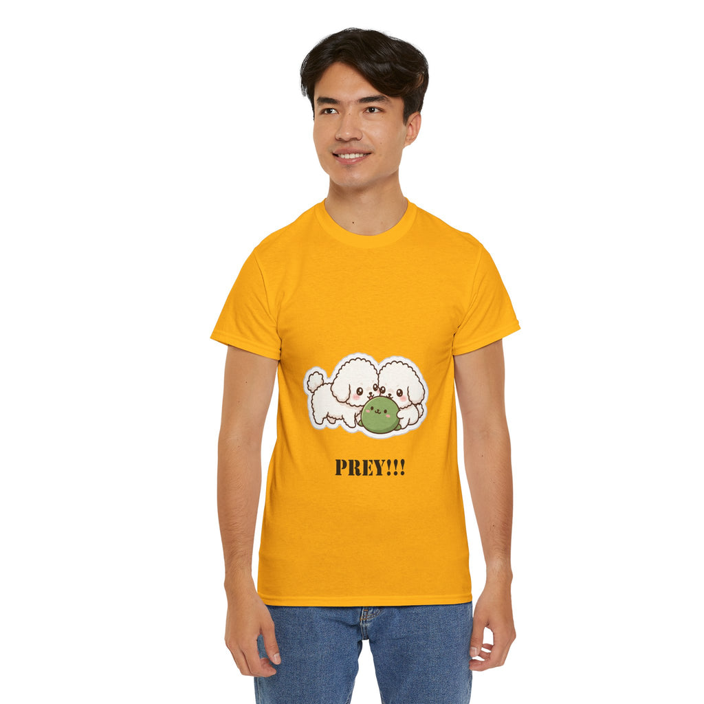 Cute Dogs Playing With Frog "PREY!!!" Tee