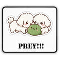 Cute Gaming Mouse Pad — "PREY!!!" Kawaii Dog & Slime Video Game Desk Mat
