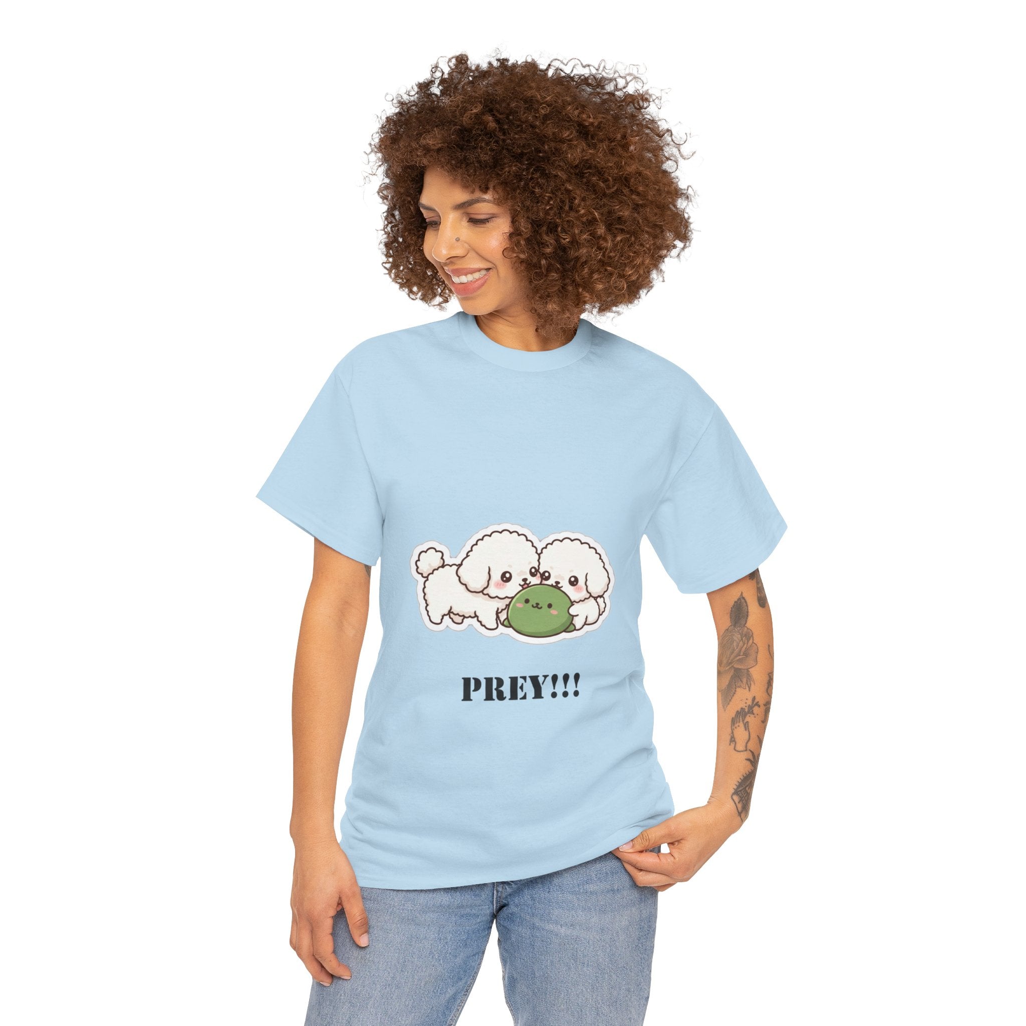 Cute Dogs Playing With Frog "PREY!!!" Tee