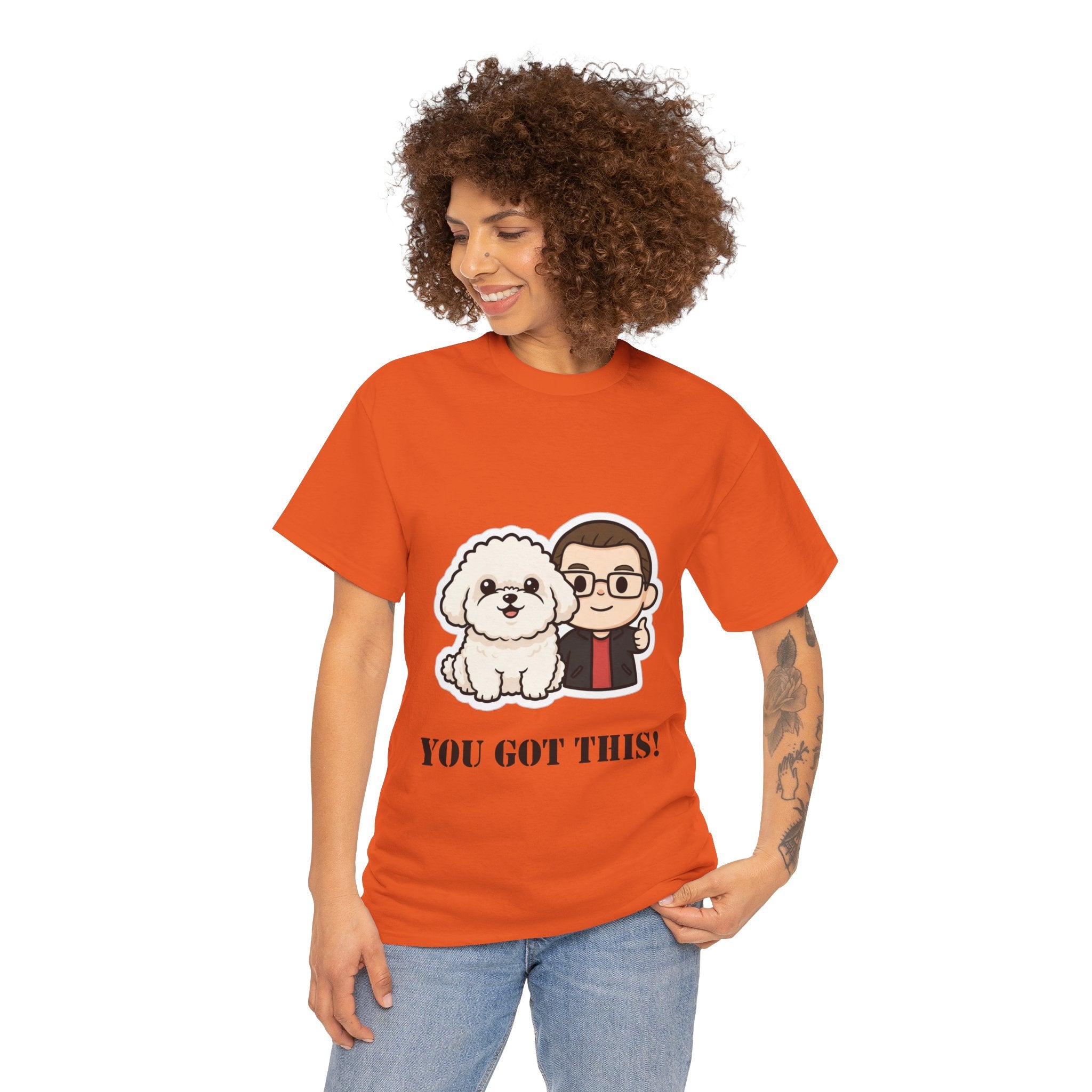 You Got This! Cute Dog & Person Motivational T‑Shirt