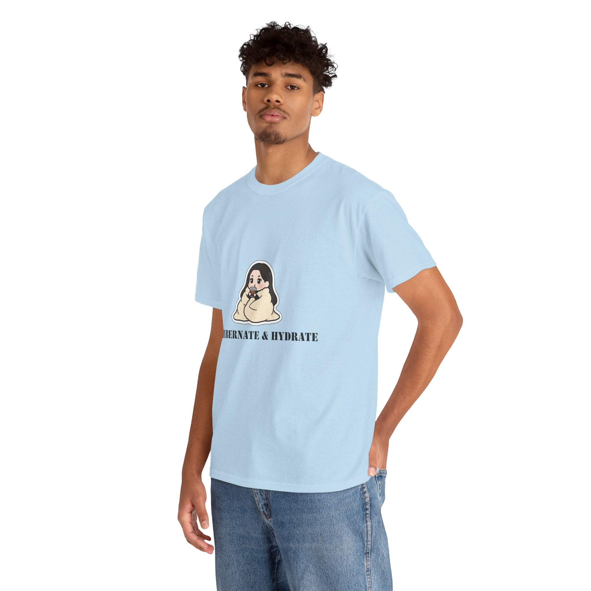 Hibernate & Hydrate Tee — Cozy Sloth Graphic T-Shirt