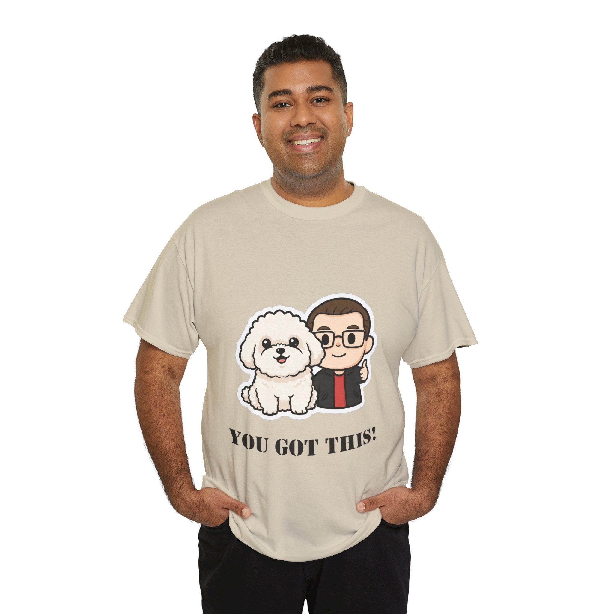 You Got This! Cute Dog & Person Motivational T‑Shirt