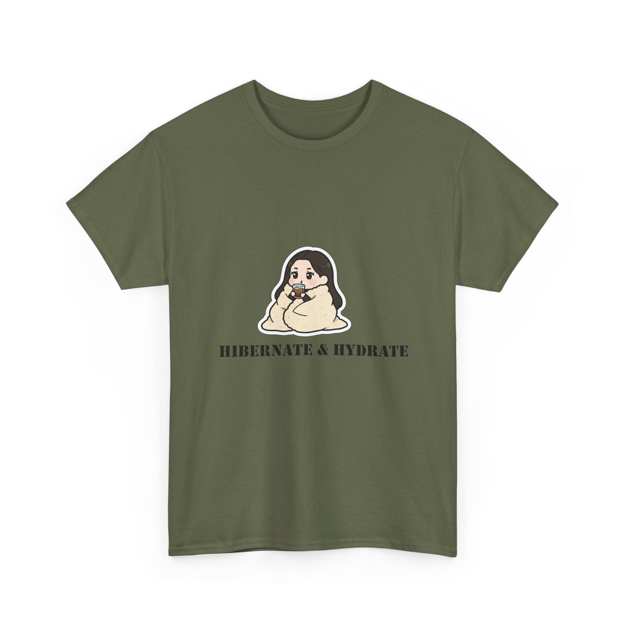 Hibernate & Hydrate Tee — Cozy Sloth Graphic T-Shirt