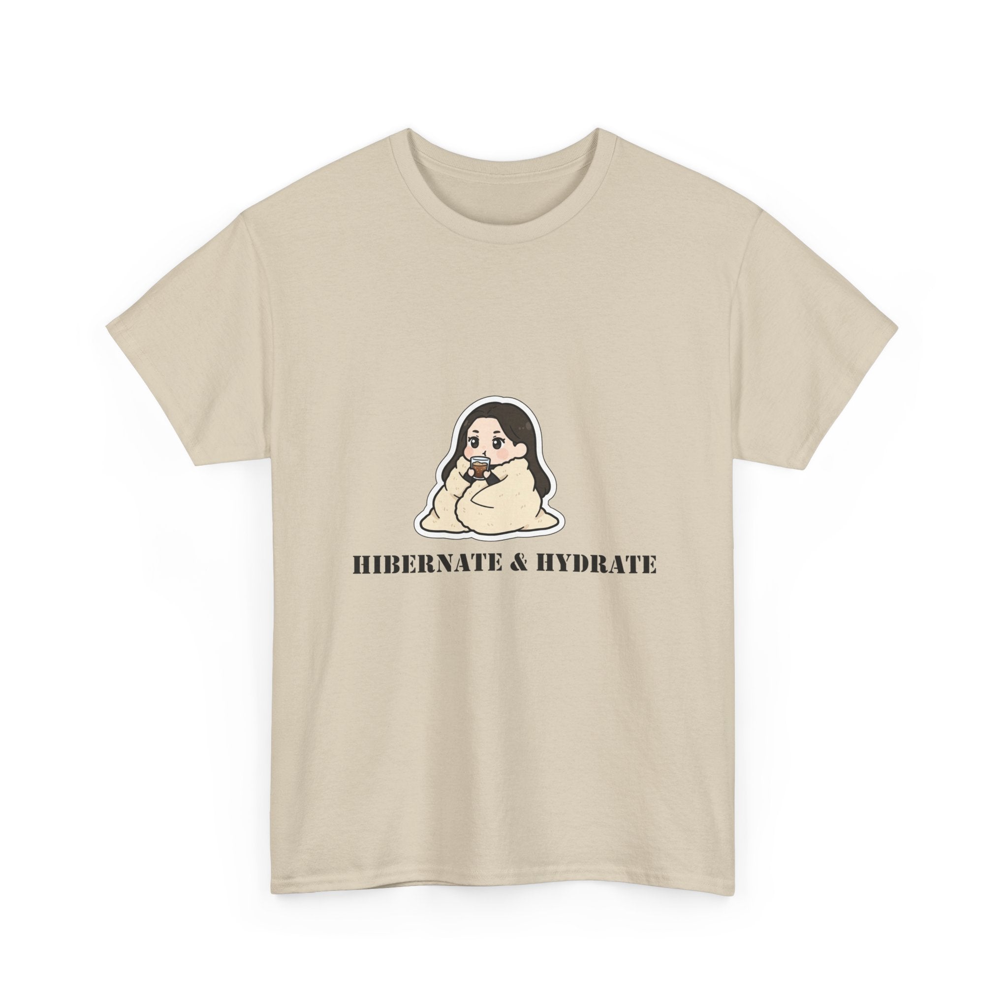 Hibernate & Hydrate Tee — Cozy Sloth Graphic T-Shirt