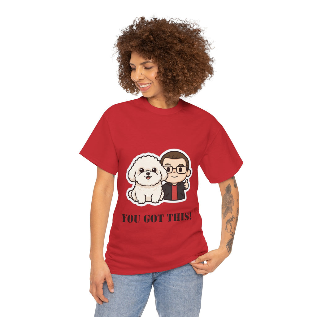 You Got This! Cute Dog & Person Motivational T‑Shirt