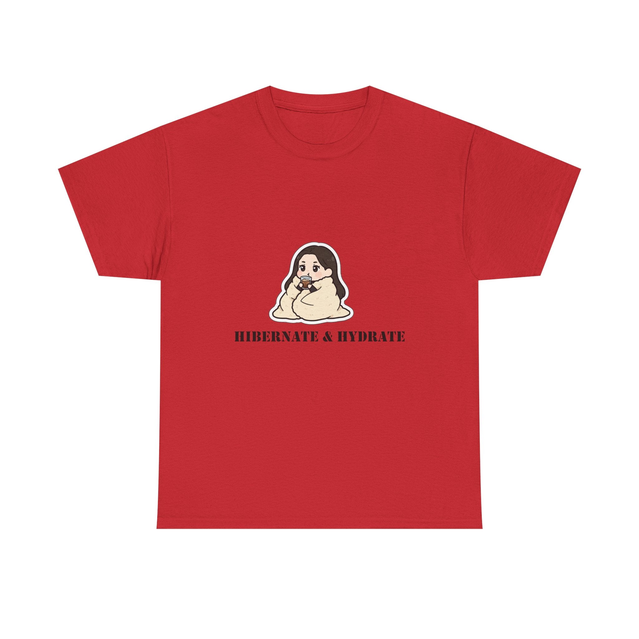 Hibernate & Hydrate Tee — Cozy Sloth Graphic T-Shirt