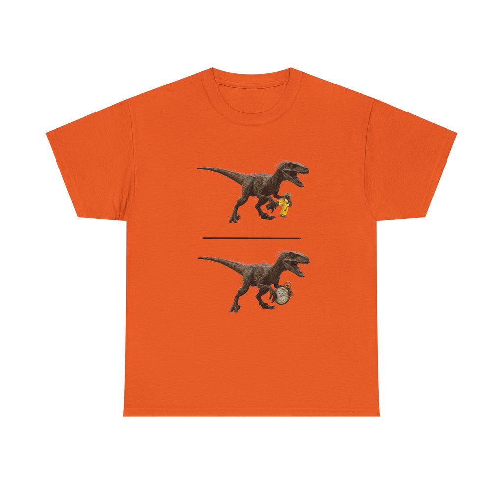 Distanceraptor over Timeraptor equals Velociraptor T-Shirt | Dinosaur Illustration Tee