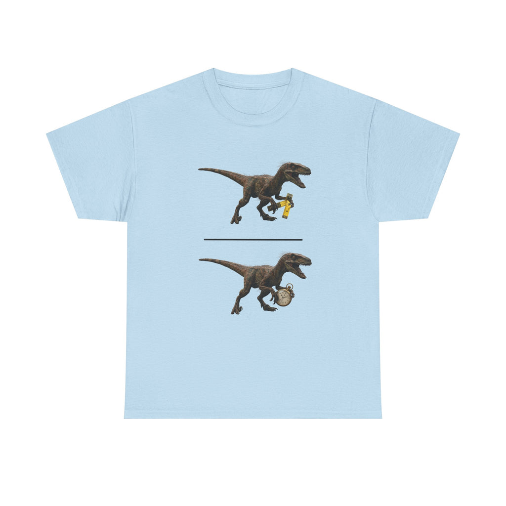 Distanceraptor over Timeraptor equals Velociraptor T-Shirt | Dinosaur Illustration Tee