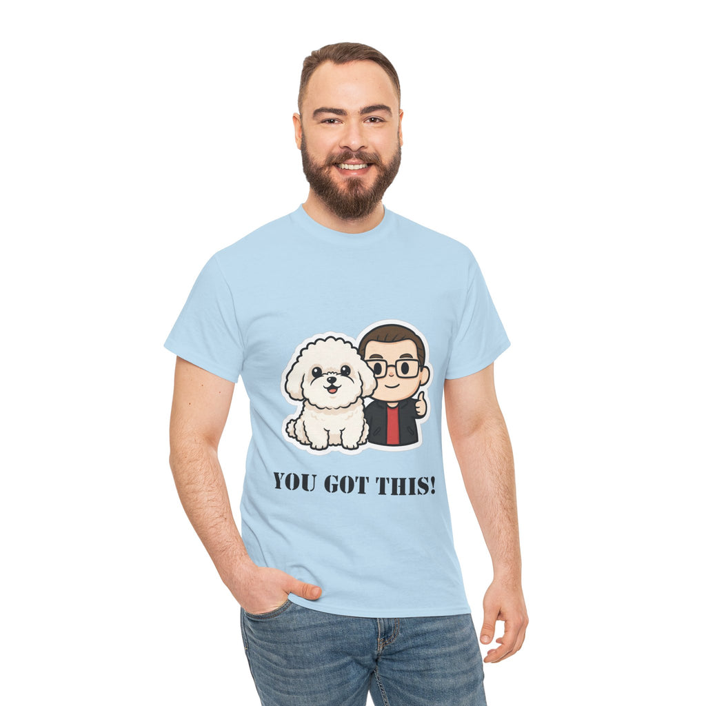 You Got This! Cute Dog & Person Motivational T‑Shirt