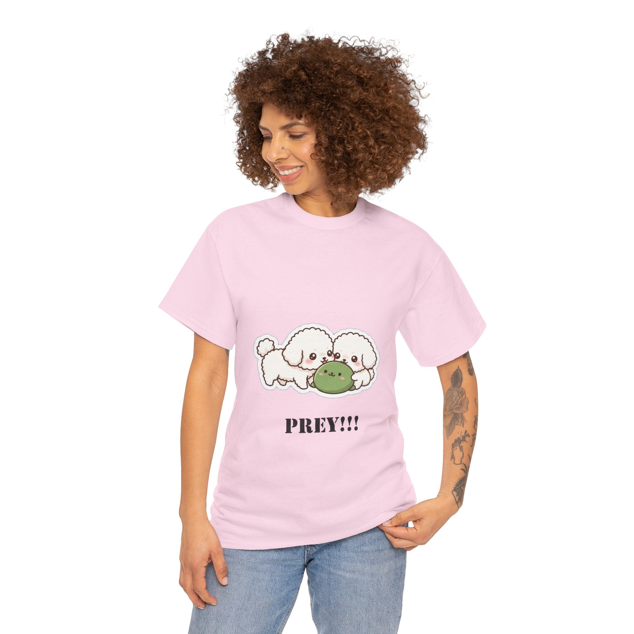 Cute Dogs Playing With Frog "PREY!!!" Tee