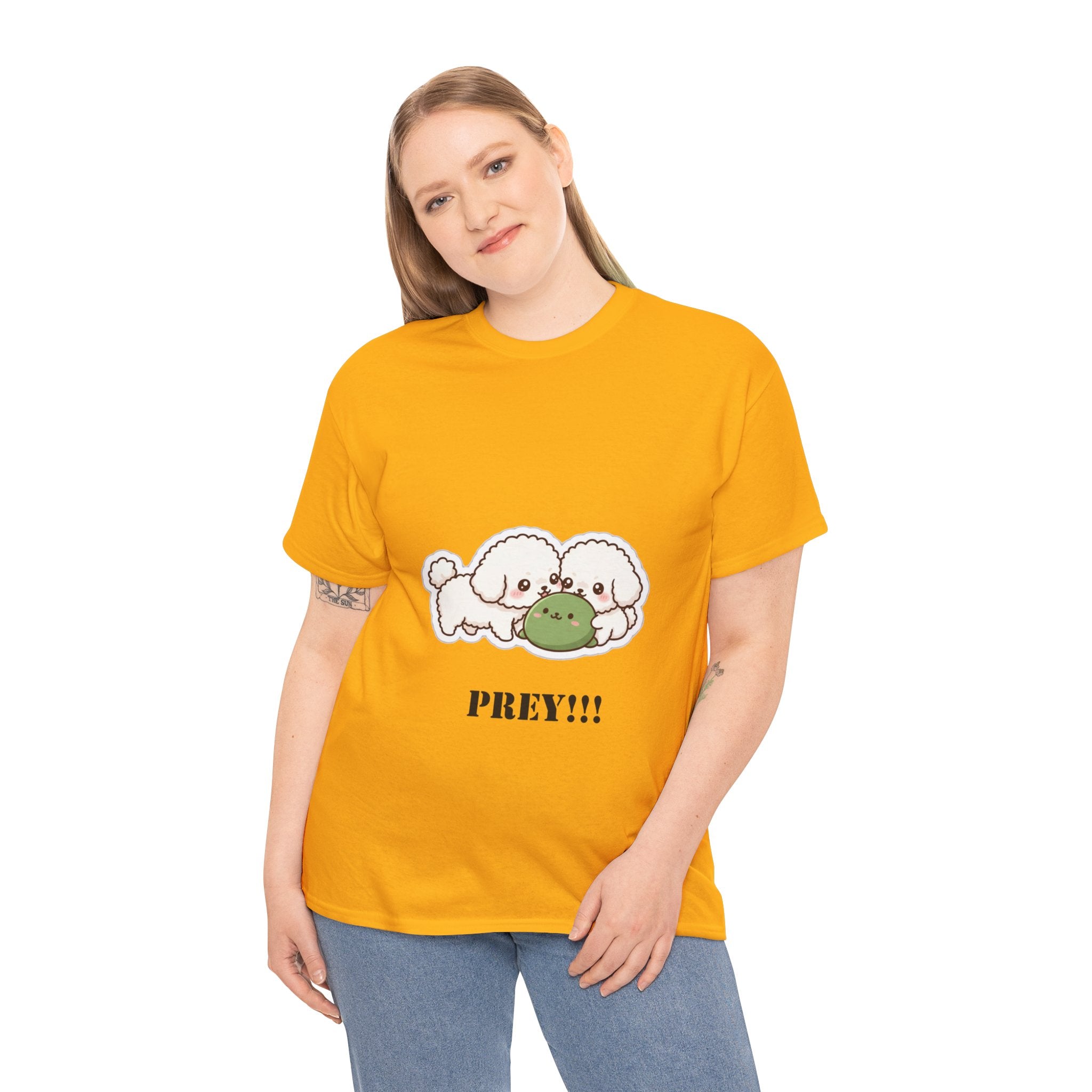 Cute Dogs Playing With Frog "PREY!!!" Tee