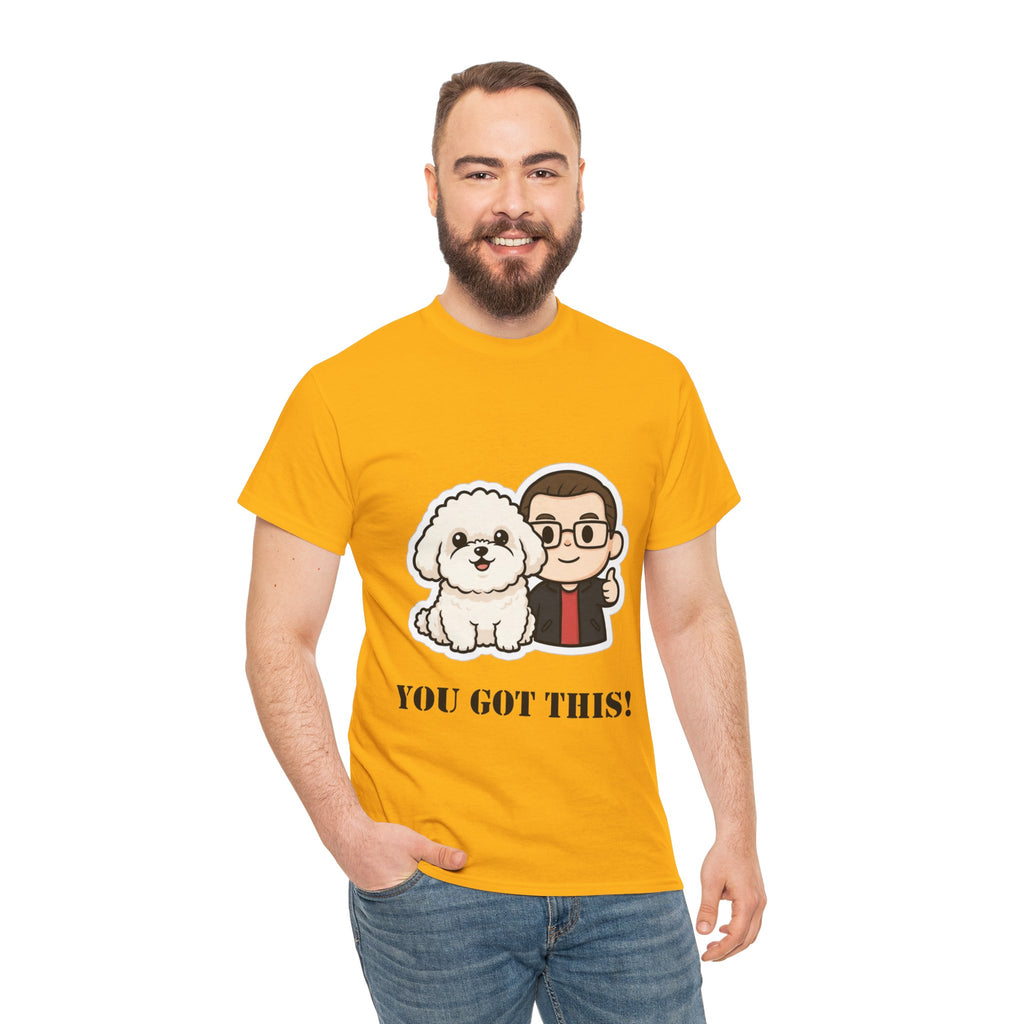 You Got This! Cute Dog & Person Motivational T‑Shirt