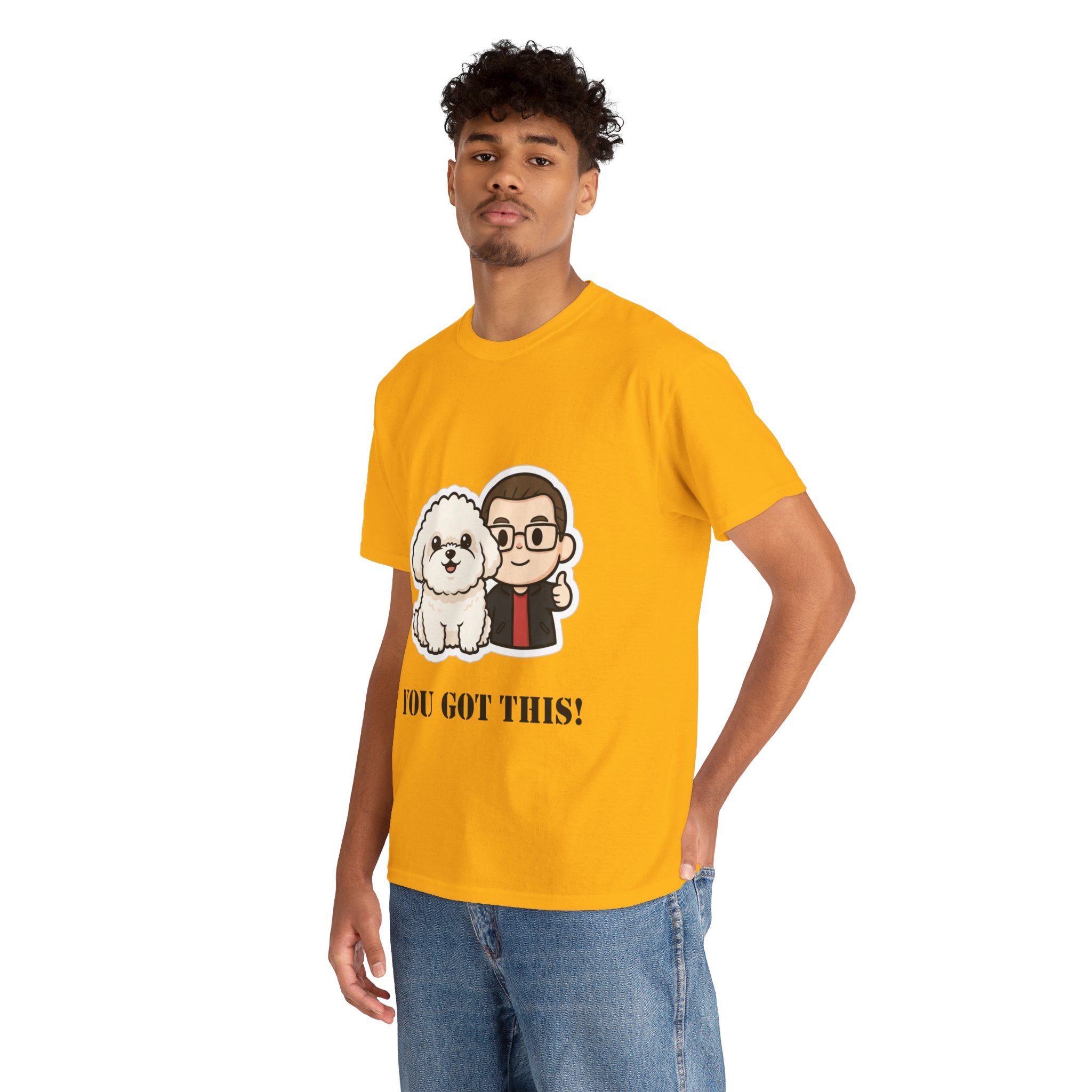 You Got This! Cute Dog & Person Motivational T‑Shirt