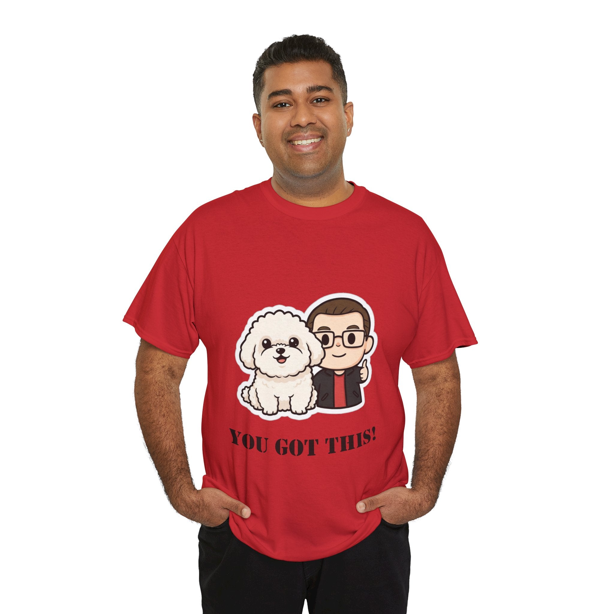 You Got This! Cute Dog & Person Motivational T‑Shirt