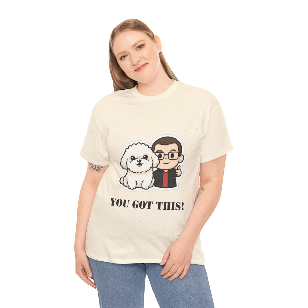You Got This! Cute Dog & Person Motivational T‑Shirt