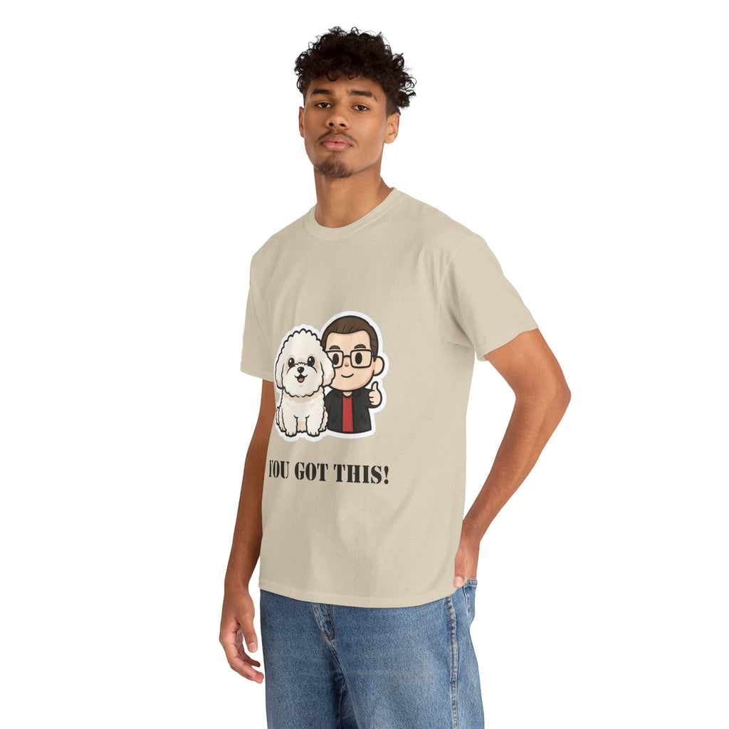 You Got This! Cute Dog & Person Motivational T‑Shirt