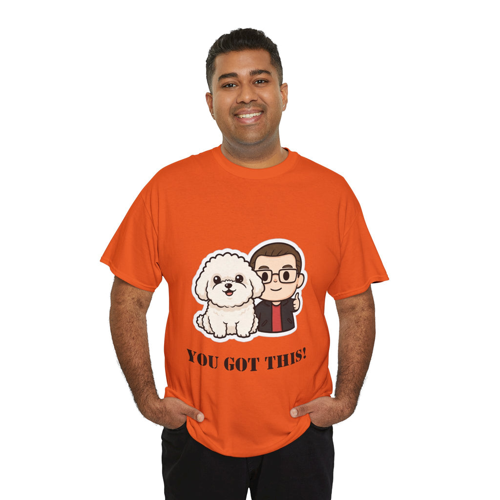 You Got This! Cute Dog & Person Motivational T‑Shirt