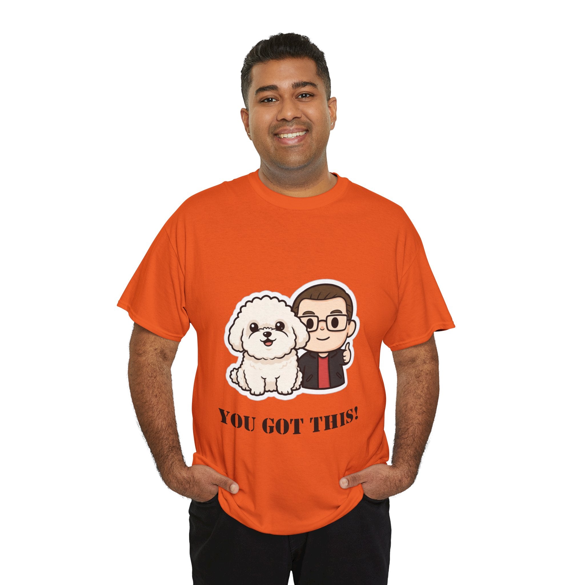 You Got This! Cute Dog & Person Motivational T‑Shirt