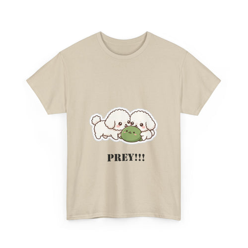 Cute Dogs Playing With Frog "PREY!!!" Tee