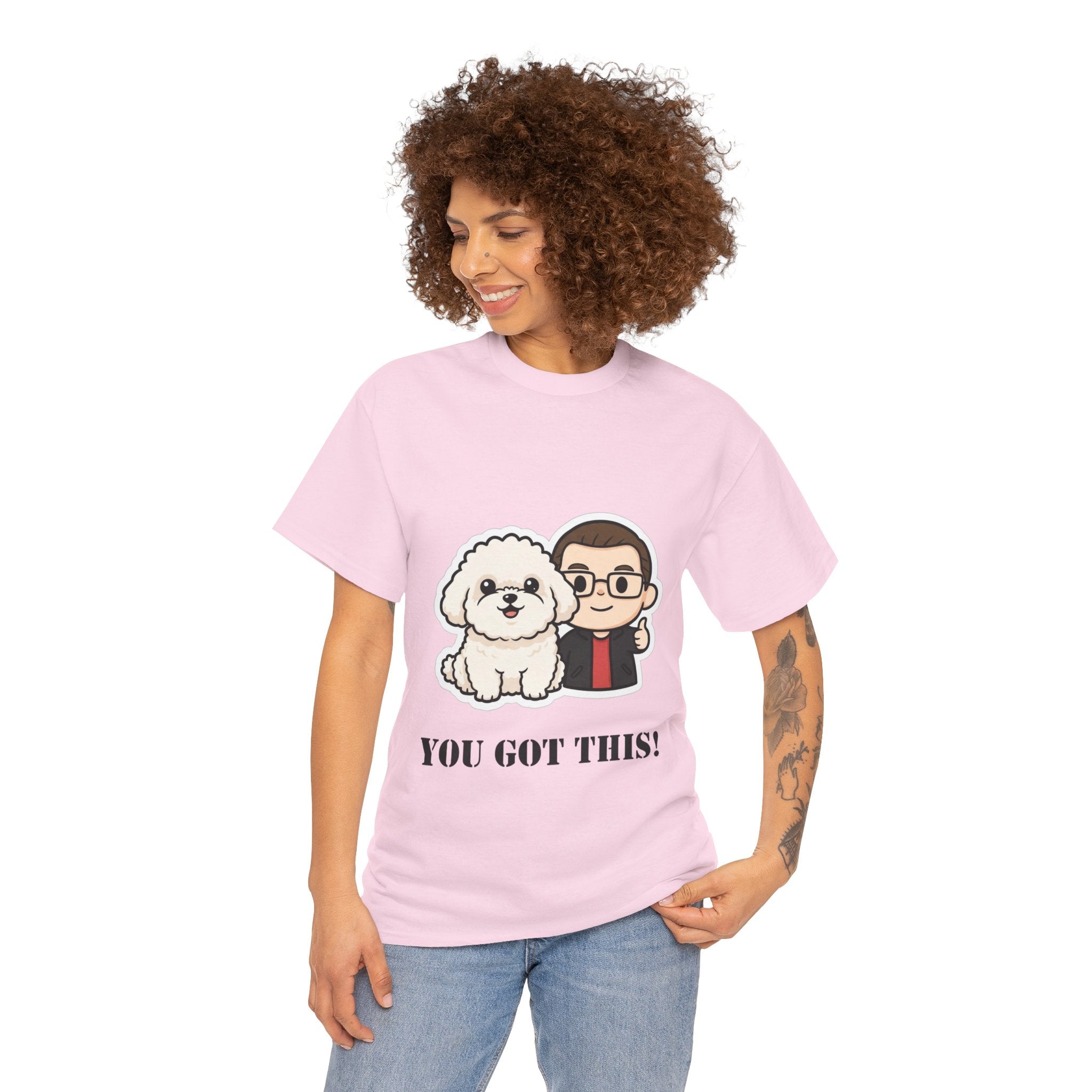 You Got This! Cute Dog & Person Motivational T‑Shirt