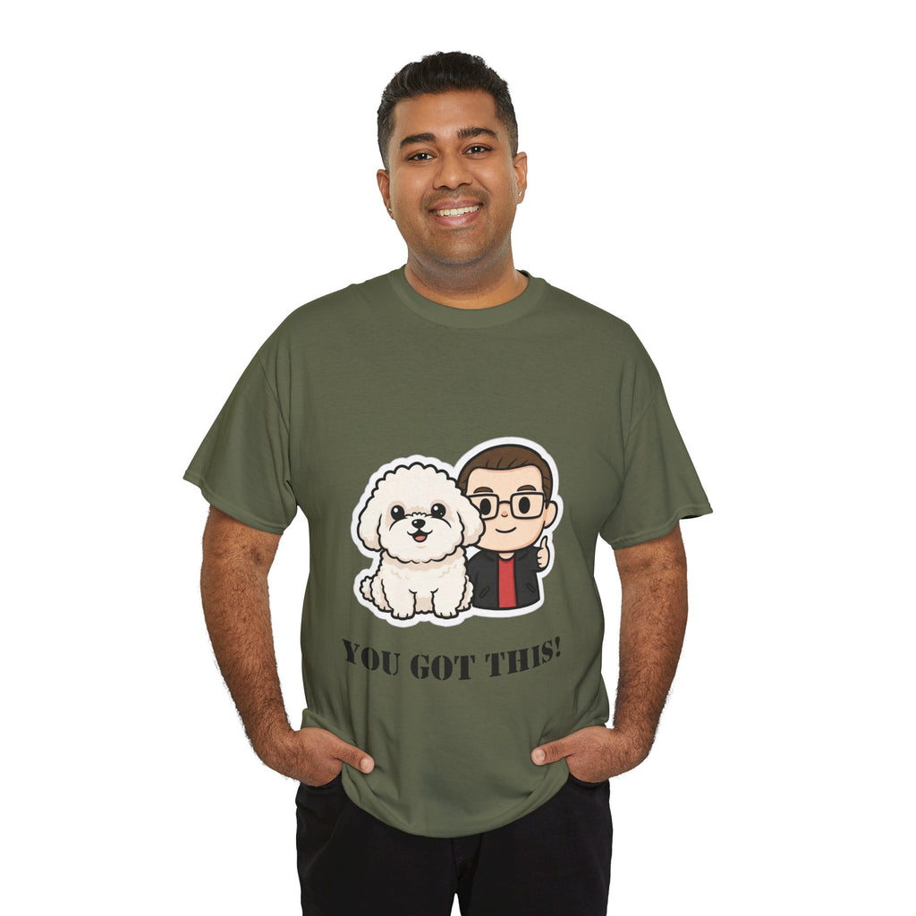 You Got This! Cute Dog & Person Motivational T‑Shirt