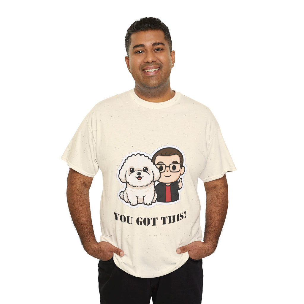 You Got This! Cute Dog & Person Motivational T‑Shirt