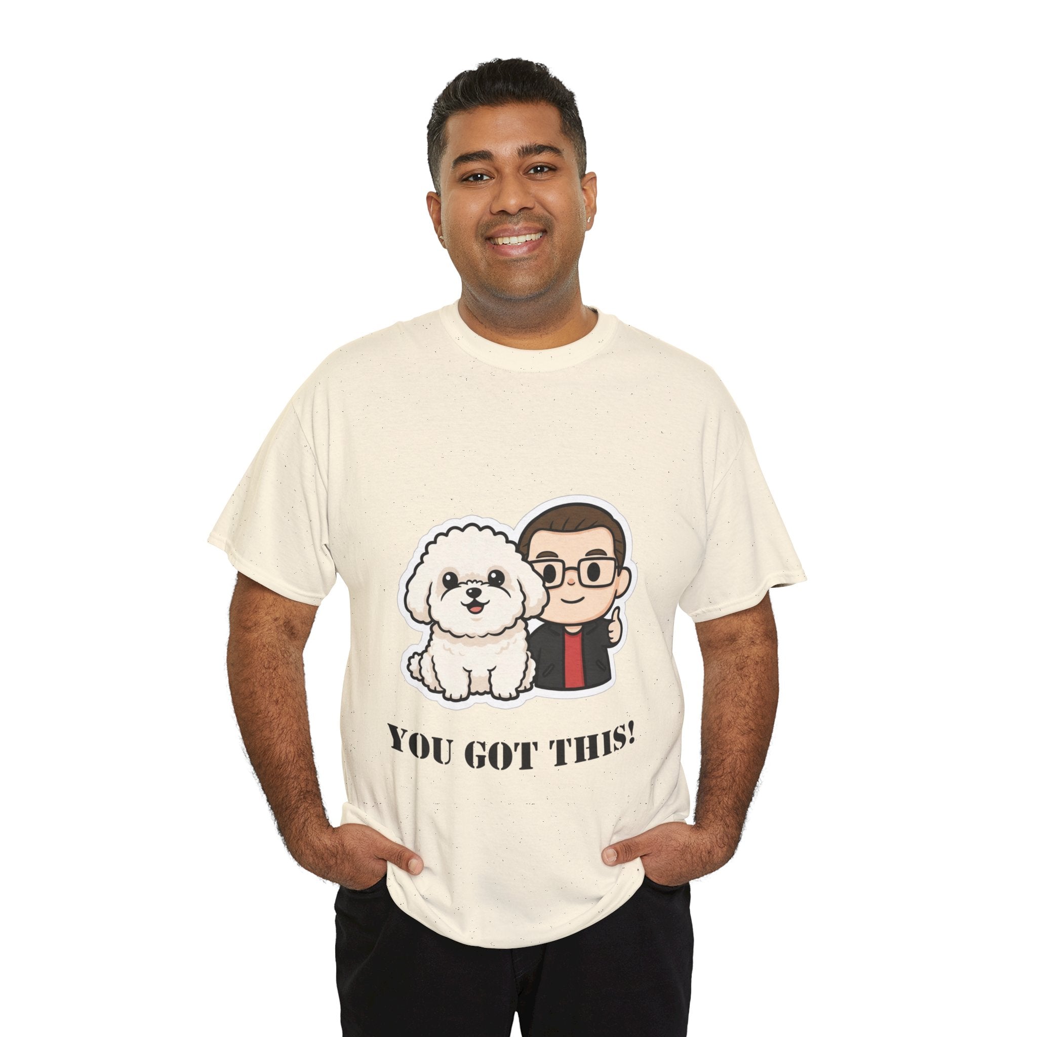 You Got This! Cute Dog & Person Motivational T‑Shirt